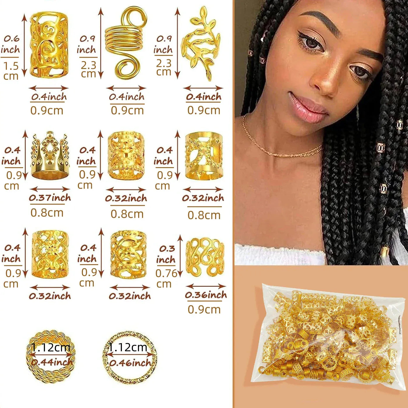 220pcs Dreadlock Hair Rings. - BLAKESTORE-NG