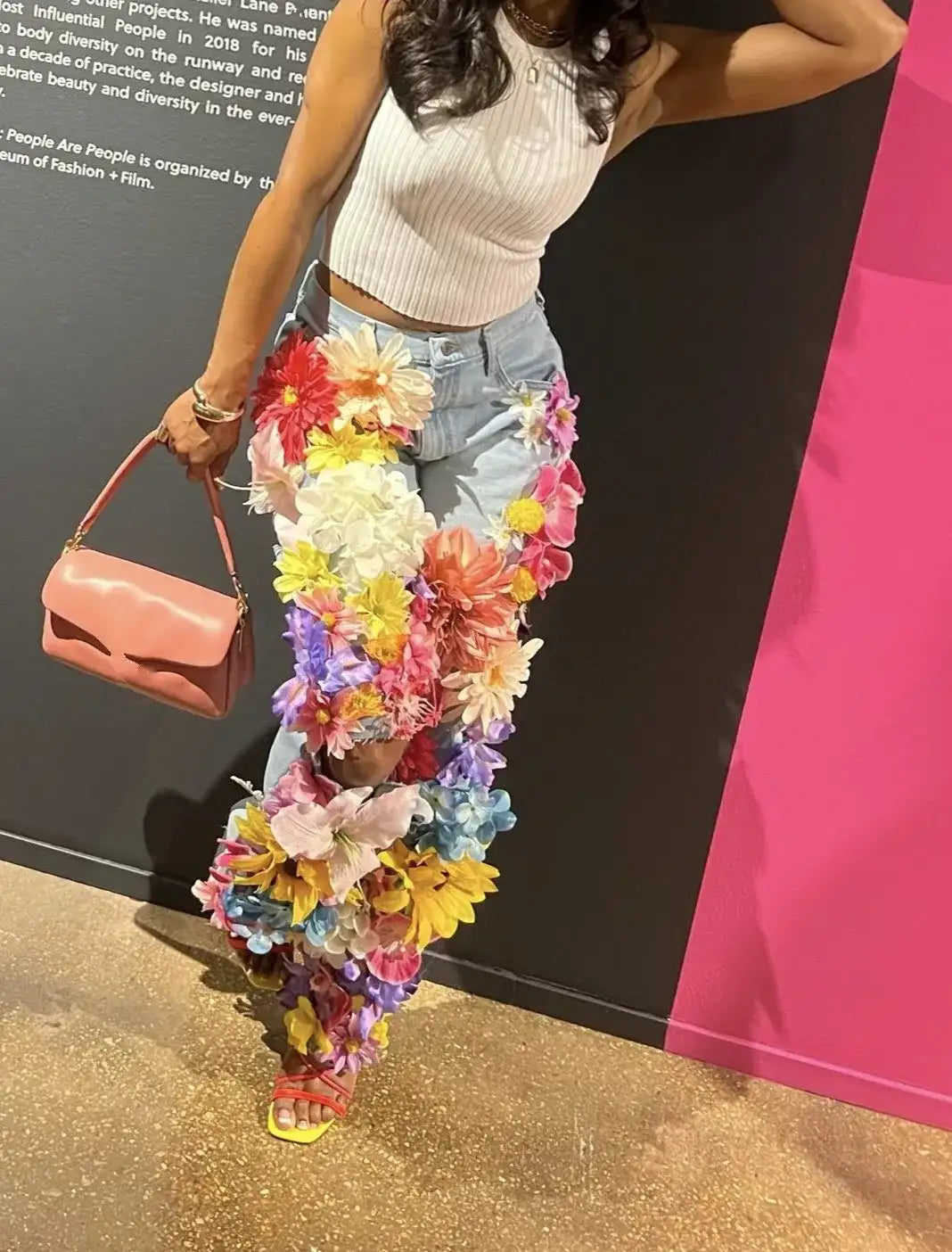 3D Flower Jeans | Designer Streetwear Denim | Maison Novaire - Maison Novaire