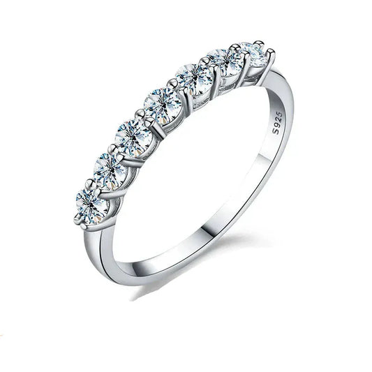 925 Silver Moissanite Eternity Ring | Luxury Engagement & Wedding Band - Maison Novaire