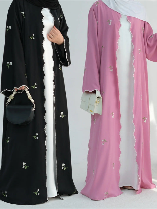 Abaya Embroidery Cardigan. - Maison Novaire