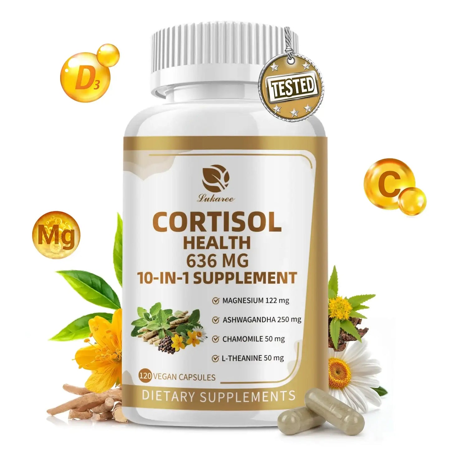 Cortisol Health Capsules | Stress Relief Cortisol Balance | Non-GMO - Maison Novaire
