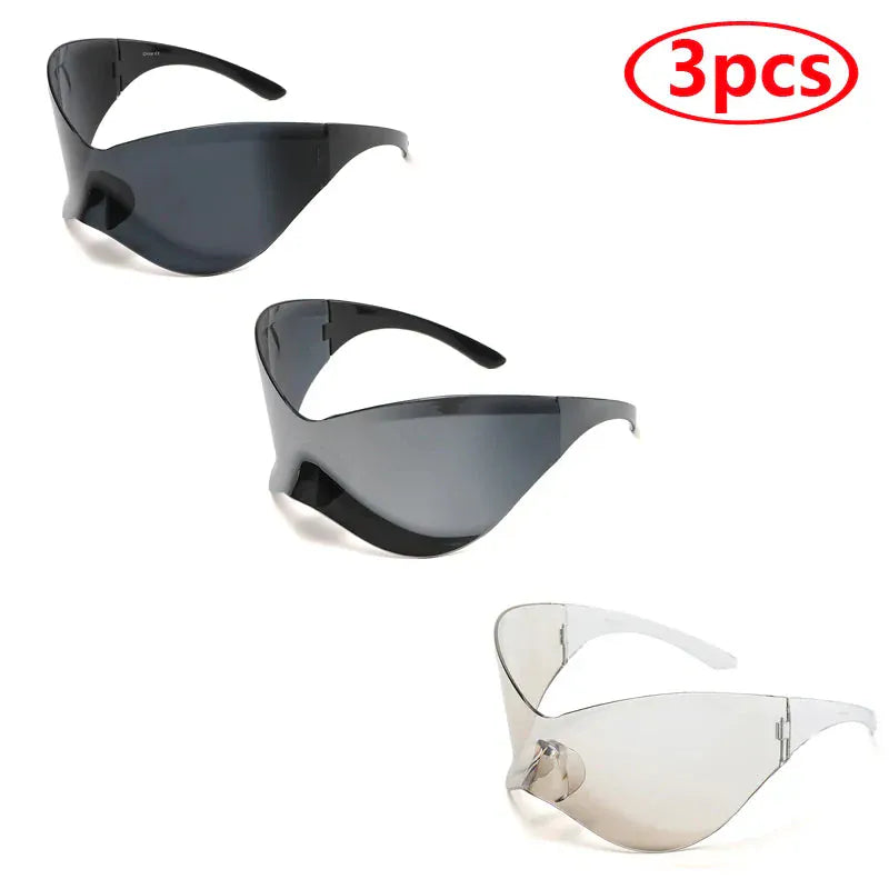 Cycling Oversized Punk Rimless Goggle. - BLAKESTORE-NG