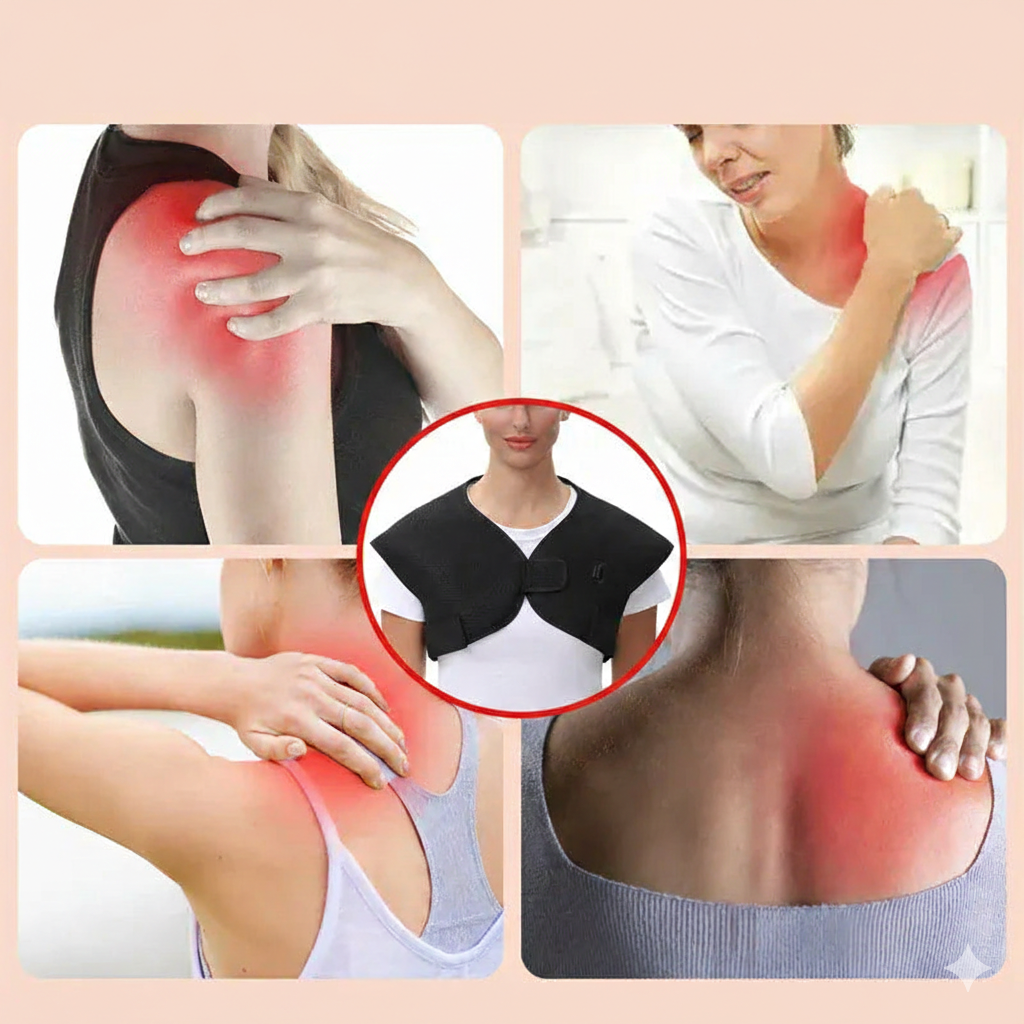 Electric Heating Shoulder Massager – Infrared Therapy & Muscle Relaxation - Maison Novaire