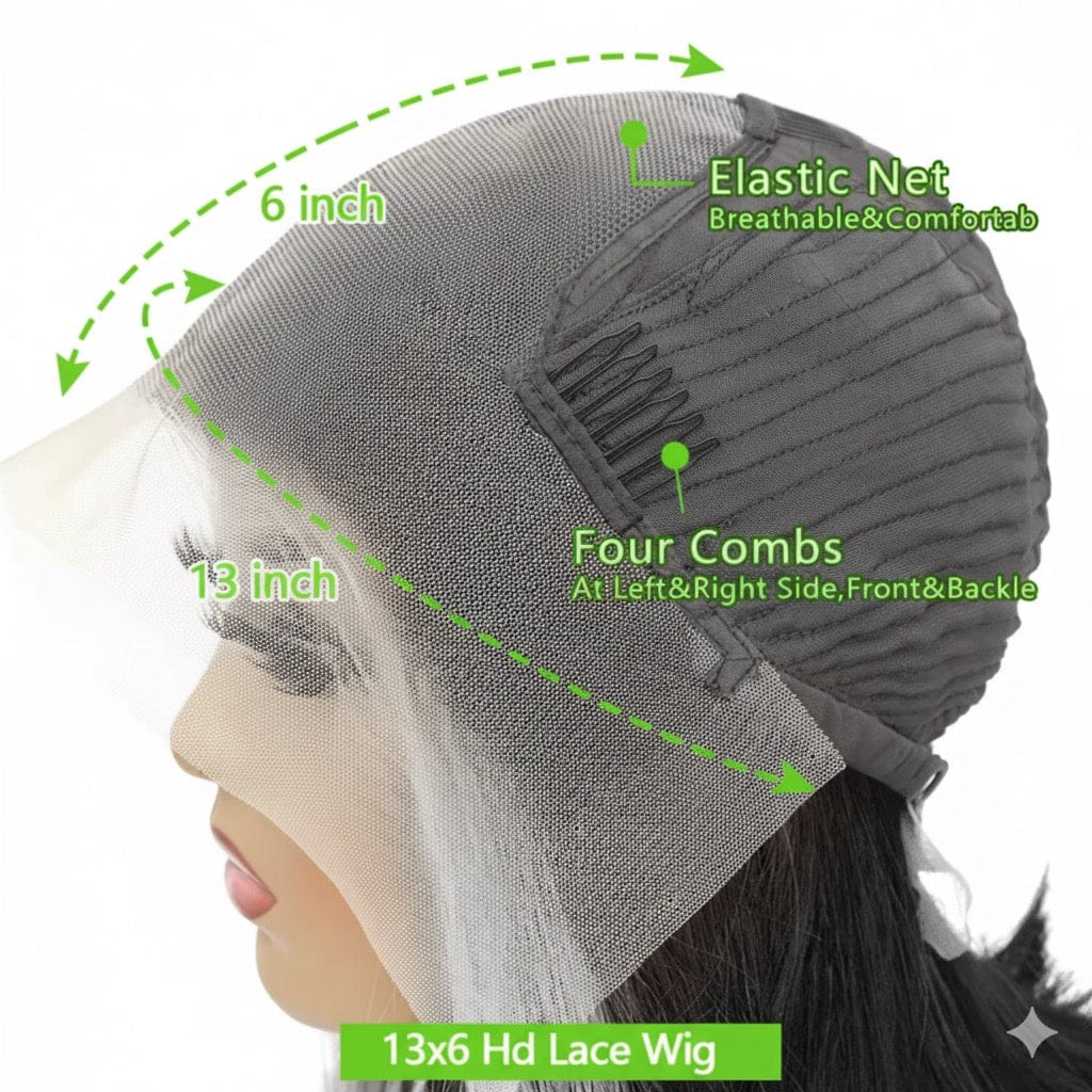 HD Lace Brazilian Wig – Bone Straight 13x4/13x6 Frontal & 5x5 Closure - Maison Novaire #
