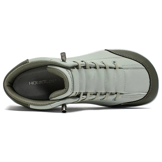 HOBIBEAR Mid Top Barefoot Ankle Boots | Wide Toe Zero-Drop Non-Slip Artificial Leather Shoes for Men Women Outdoor Hiking Walking - BLAKESTORE-NG