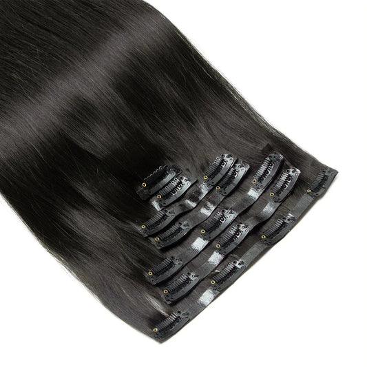 Human Hair Invisible PU Weft Clip. - BLAKESTORE-NG