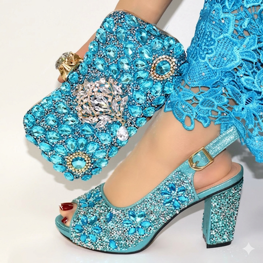 Italian Party Pumps and Matching Bag Set - Maison Novaire