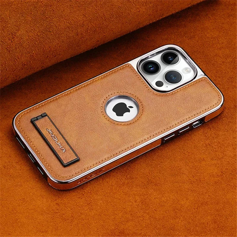 Leather Folding Kickstand Phone Case. - Maison Novaire #