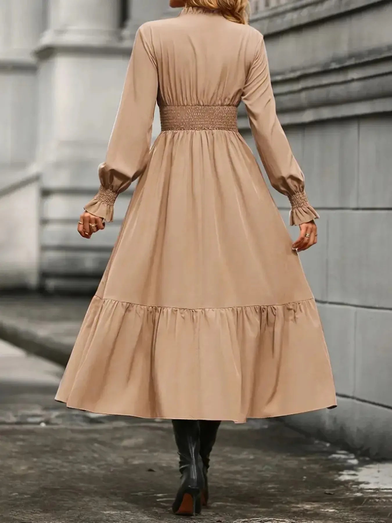 Long Sleeve Tiered Dress - BLAKESTORE-NG