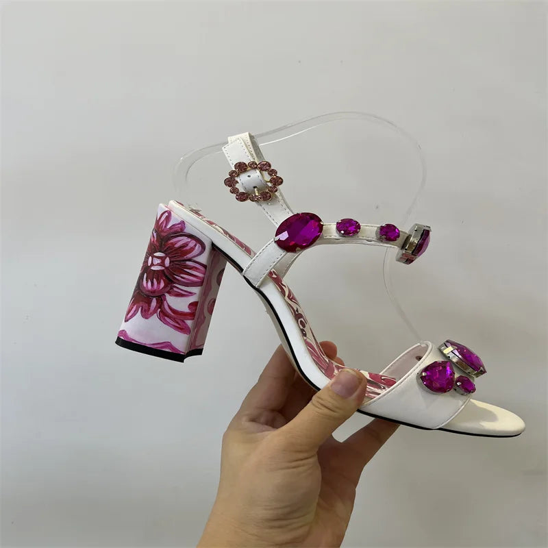 Luxury Diamond Crystal Decor Modern Sandals for Women. - Maison Novaire #