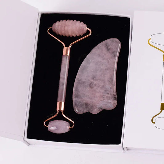 Maison Novaire Rose Quartz Gua Sha & Face Roller - Maison Novaire