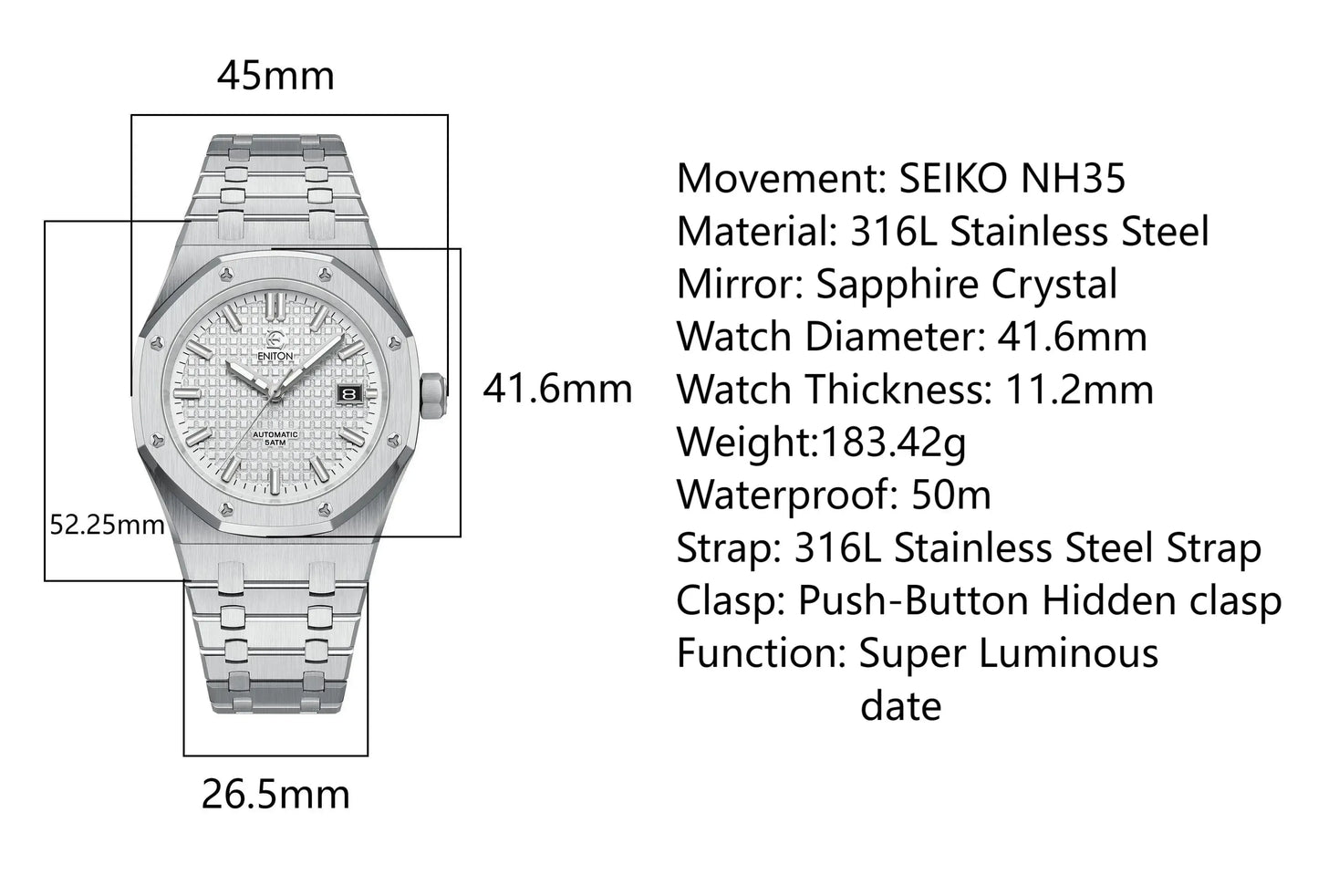 NH35 Luxury Business Men Watch. - BLAKESTORE-NG