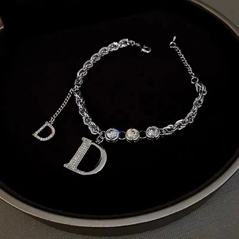 Necklace with classic D Letter Pendant. - BLAKESTORE-NG