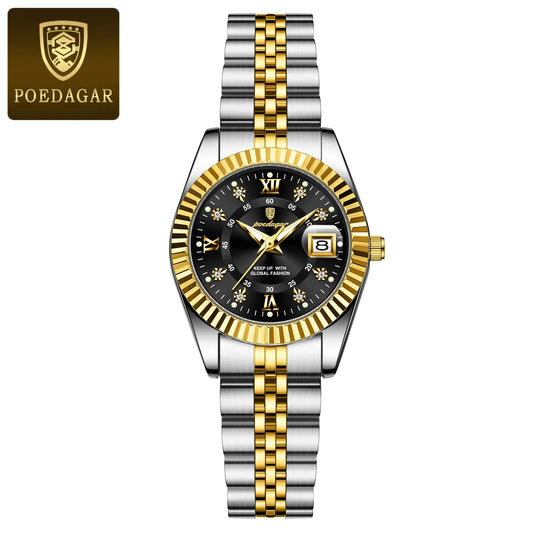 POEDAGAR Elegant Watch for Women Waterproof Luminous. - BLAKESTORE-NG