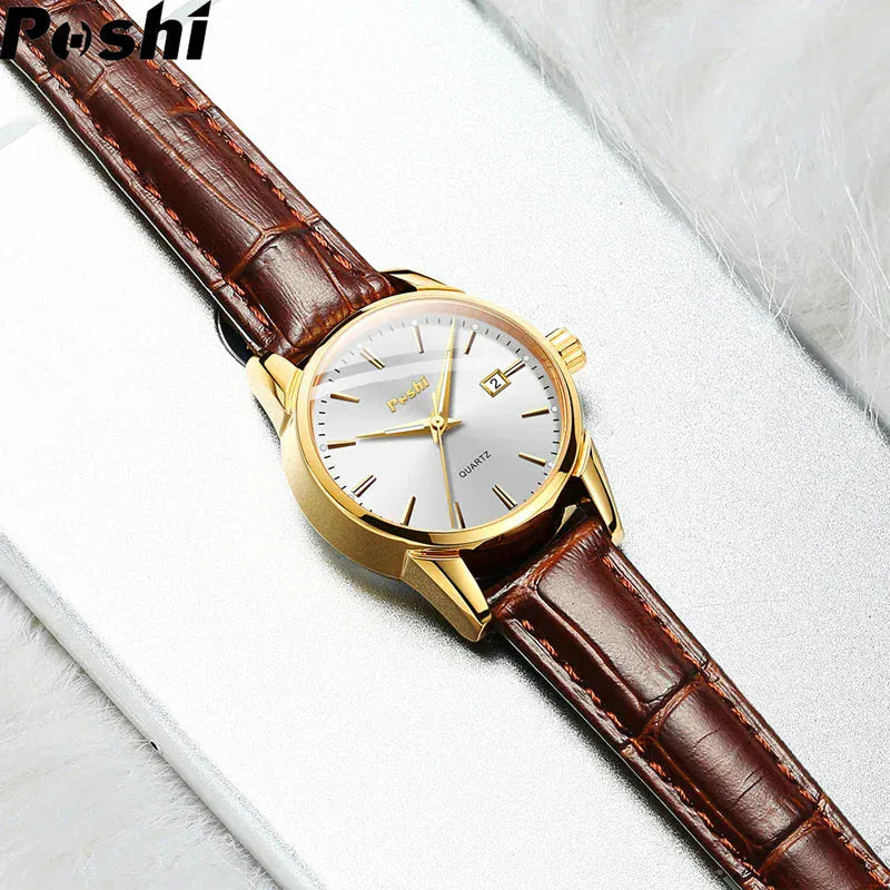 POSHI Leather Quartz Watch for Women. - BLAKESTORE-NG