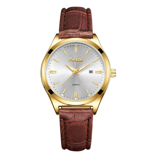 POSHI Leather Quartz Watch for Women. - BLAKESTORE-NG