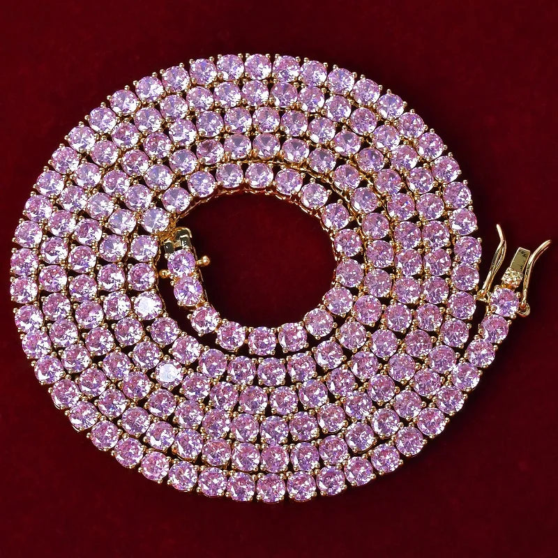 Pink CZ Tennis Choker - BLAKESTORE-NG