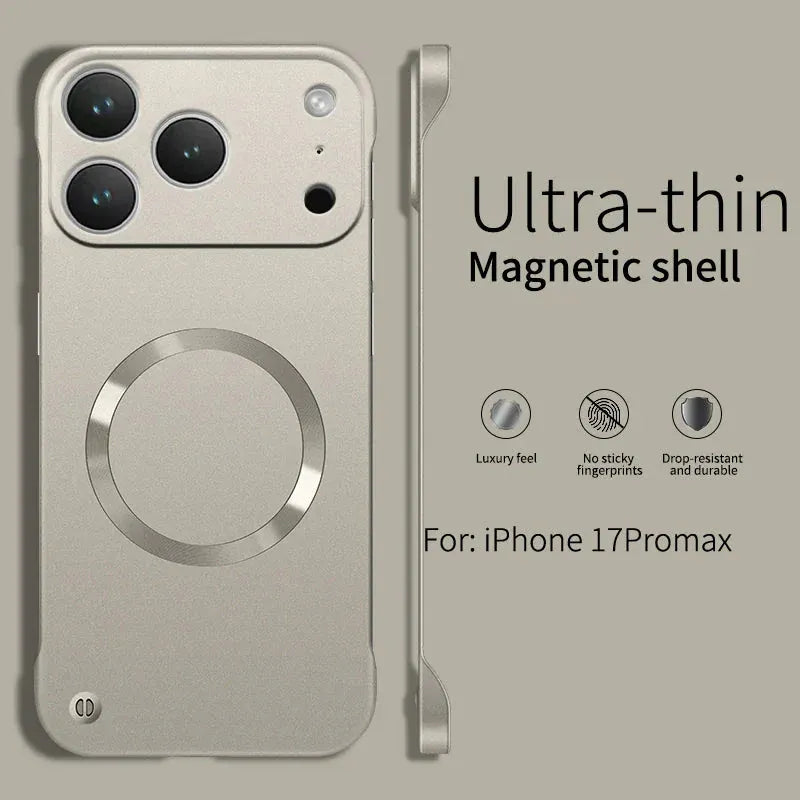 Ultra Thin Metallic Magsafe Case for iPhone 17 series - BLAKESTORE-NG