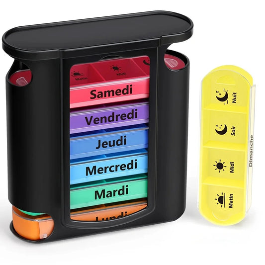 Weekly 4-Time Pill Organizer Box - Maison Novaire #