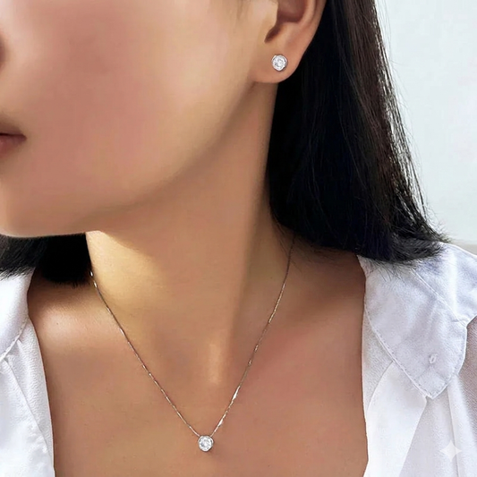 Zircons 925 Sterling Silver Jewelry Set for Women