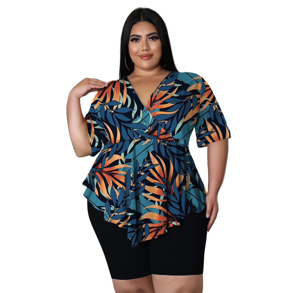 Bohemia Printed Sexy Outfit Plus Size