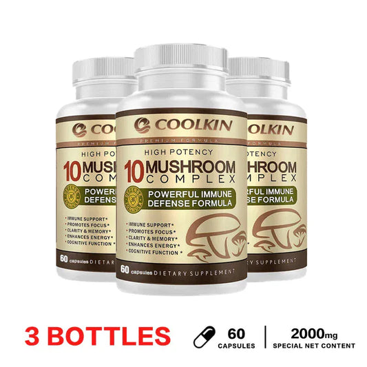 10 Mushroom Complex Capsules – Focus, Energy & Immune Support - Maison Novaire #