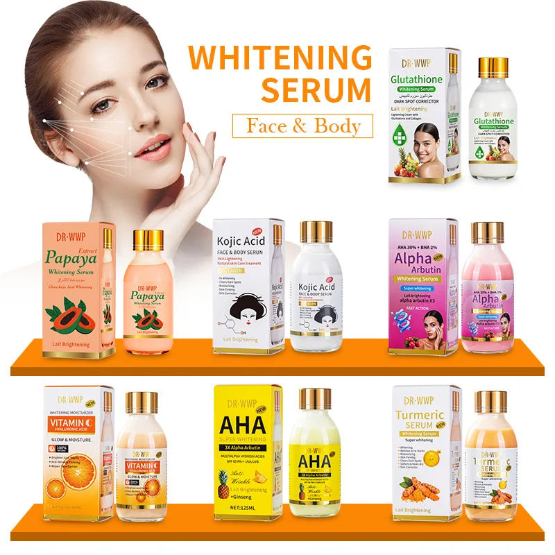 125ml AHA Arbutin Whitening Face Essence | Turmeric Kojic Serum