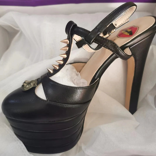 16cm High Heel Sandals | Sexy Nightclub Runway Party Shoes - Maison Novaire #