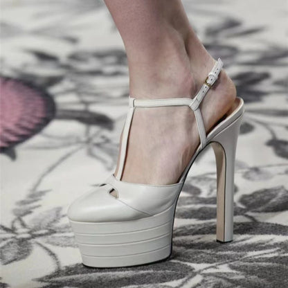 16cm High Heel Sandals | Sexy Nightclub Runway Party Shoes - Maison Novaire #