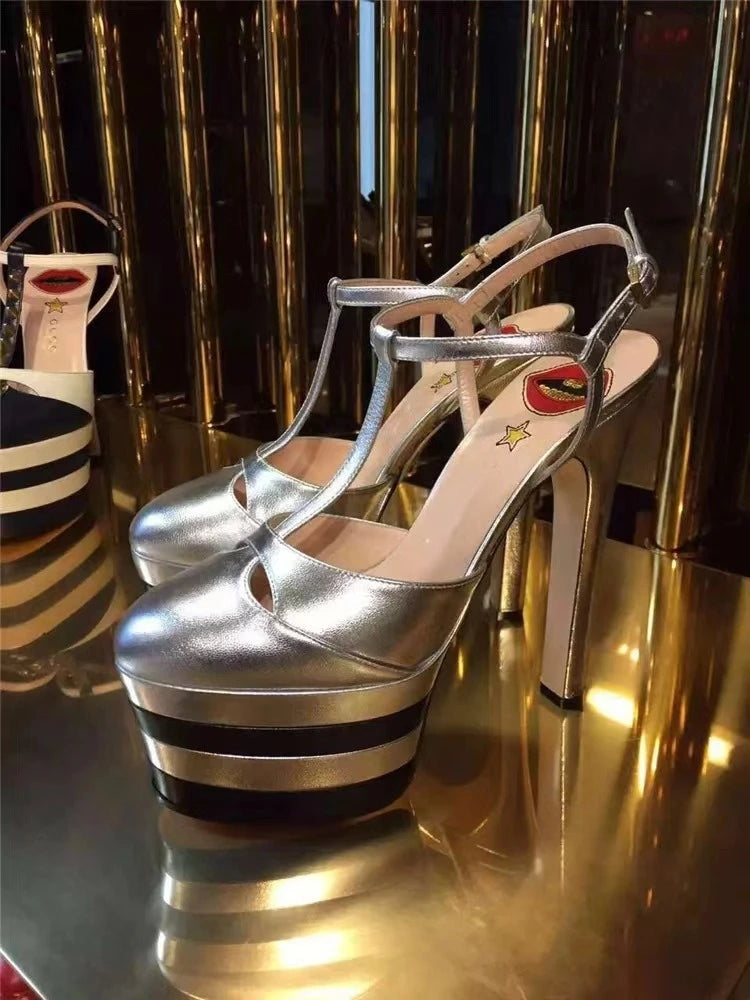 16cm High Heel Sandals | Sexy Nightclub Runway Party Shoes - Maison Novaire #