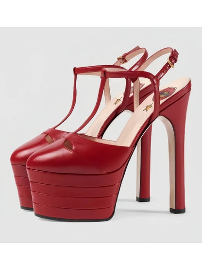 16cm High Heel Sandals | Sexy Nightclub Runway Party Shoes - Maison Novaire #