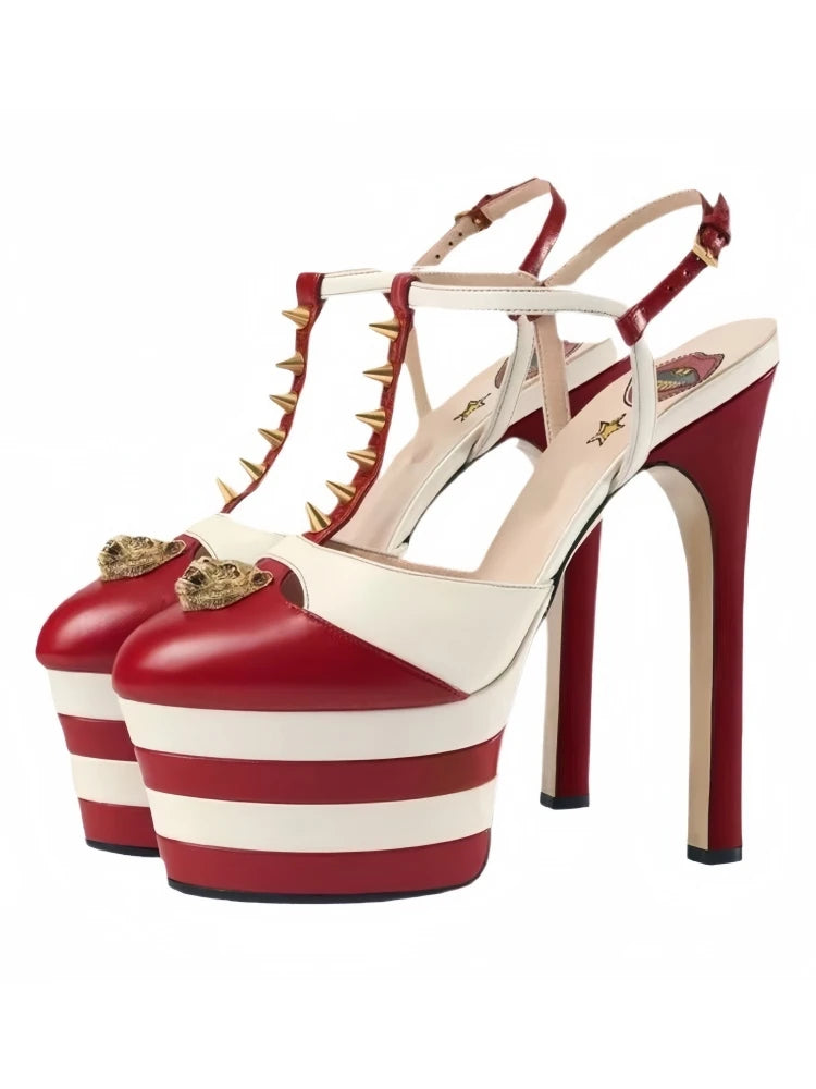 16cm High Heel Sandals | Sexy Nightclub Runway Party Shoes - Maison Novaire #