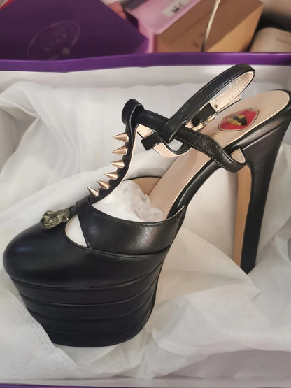 16cm High Heel Sandals | Sexy Nightclub Runway Party Shoes - Maison Novaire #