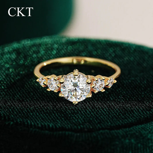 1ct VVS Moissanite French Luxury Ring