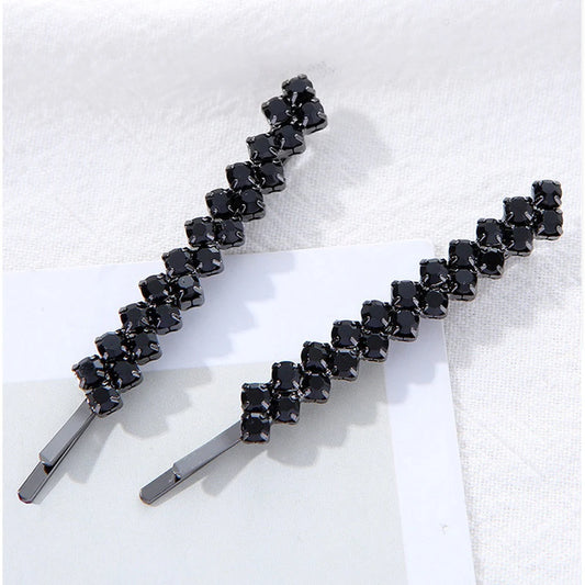 2pcs/Set Crystal Bobby Pins – Shiny Rhinestone Barrettes A