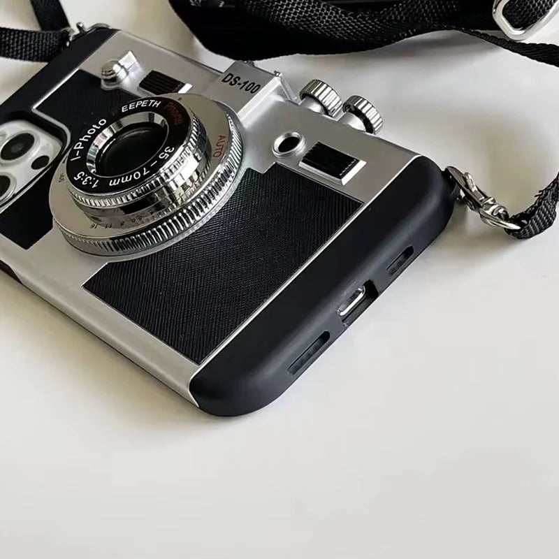 3D Retro Camera Leather Case for IPhone. - Maison Novaire #