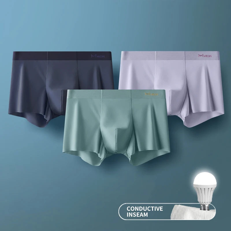 3Pcs Ice Silk Boxer Briefs - Maison Novaire #