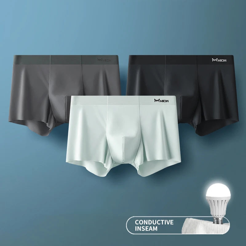 3Pcs Ice Silk Boxer Briefs - Maison Novaire #