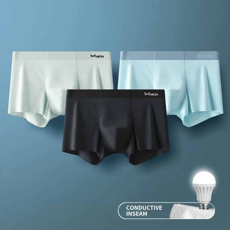 3Pcs Ice Silk Boxer Briefs - Maison Novaire #