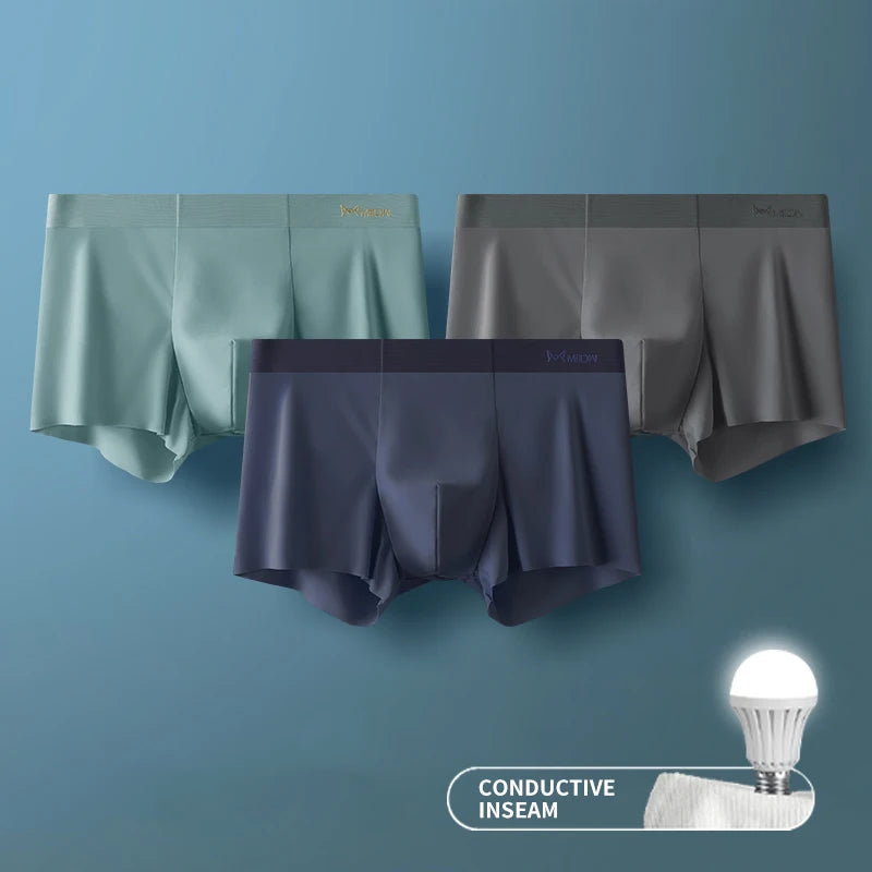 3Pcs Ice Silk Boxer Briefs - Maison Novaire #