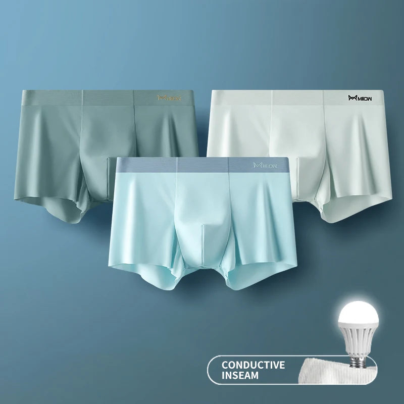 3Pcs Ice Silk Boxer Briefs - Maison Novaire #