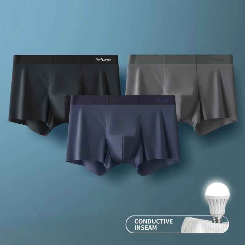 3Pcs Ice Silk Boxer Briefs - Maison Novaire #
