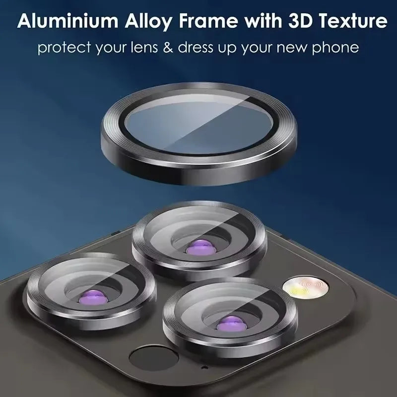 3Pcs Metal Lens Protector Glass for IPhone. - Maison Novaire