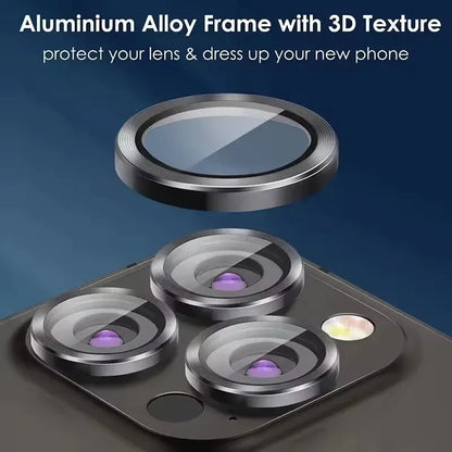 3Pcs Metal Lens Protector Glass for IPhone. - Maison Novaire