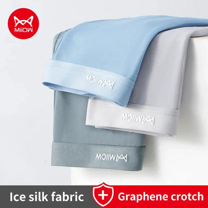 3Pcs Thin Ice Silk Men’s Boxershorts | Ultra-Light Cooling Boxer Briefs Pack Breathable Moisture Wicking Comfort - BLAKESTORE-NG