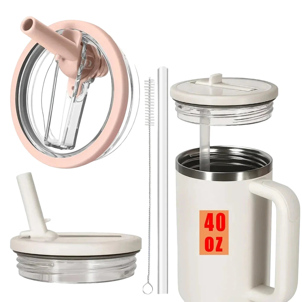 40oz Flip Straw Leak Proof Lid for Stanley H2.0 Quencher. - Maison Novaire #