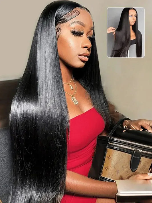 46-44 Inch Bone Straight Wig | 13x6 13x4 HD Lace Frontal