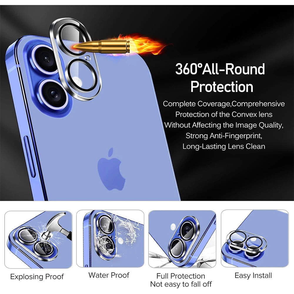 4PCS Camera Lens Screen Protector for iPhone 16 Plus and 16 pro. - Maison Novaire #
