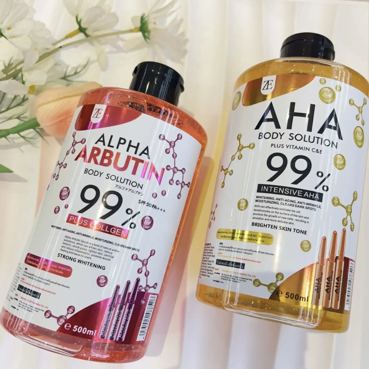 500ml AHA Body & Face Serum | Arbutin Moisturizing Essence Water