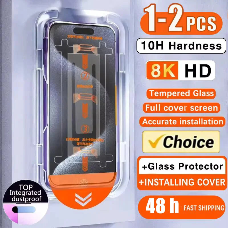 8K HD Tempered Glass Screen Protector For IPhone. - Maison Novaire #